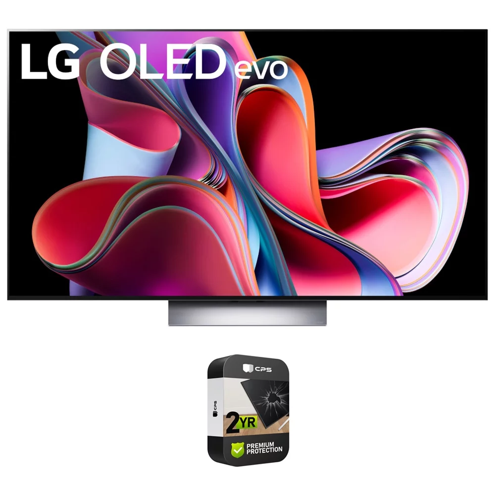 LG OLED83G3PUA OLED evo G3 83 Inch 4K Smart TV (2023 Model) Bundle with 2 YR CPS Enhanced Protection Pack