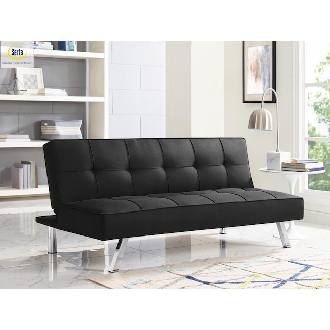Serta  Black Casual Polyester Full Sofa Bed
