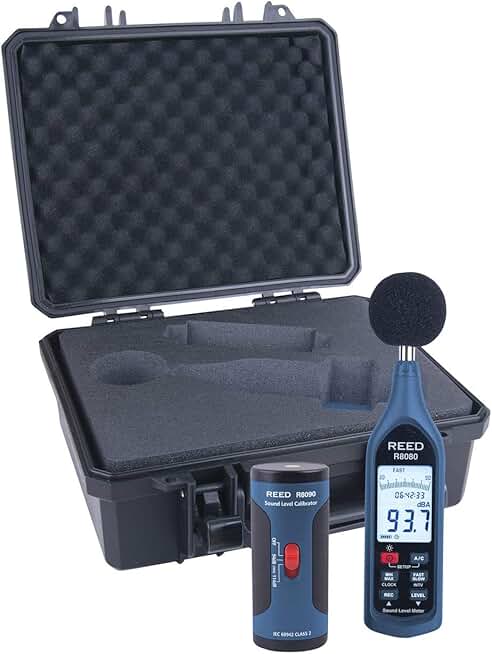 REED Instruments R8080-KIT Data Logging Sound Level Meter and Calibrator Kit