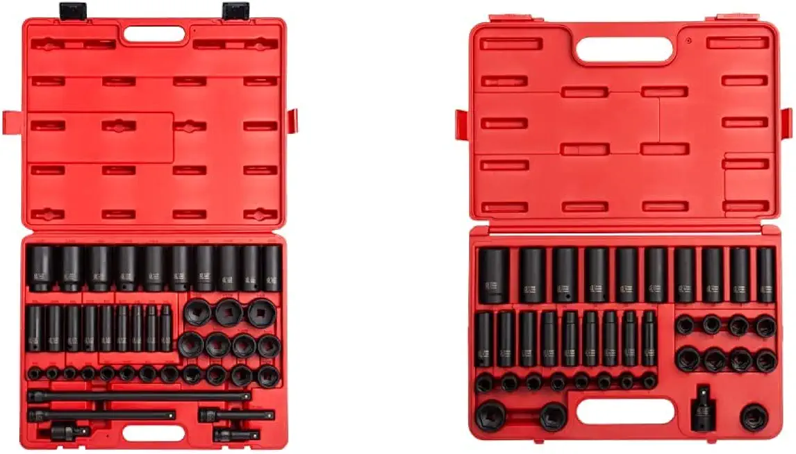 Sunex 2568, 1/2 Inch Drive Master Impact Socket Set, 43-Piece & 2669, 1/2 Inch Drive Master Impact Socket Set, 39-Piece, 9mm-30mm, Standard/Deep