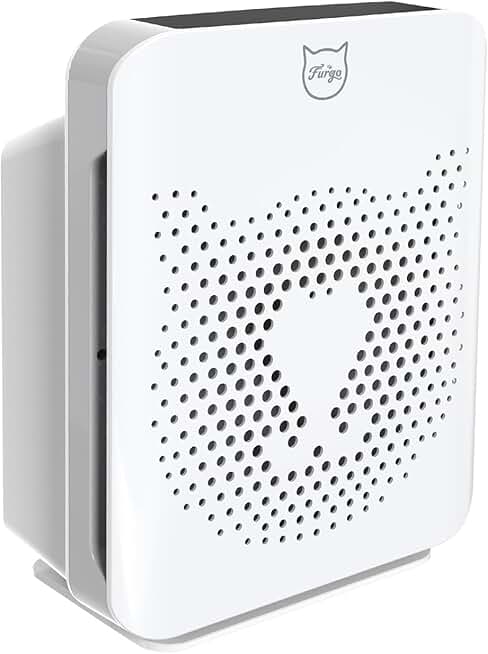 Furgo Pet Air Purifier for Home Large Room, 2-in-1 HEPA Air Filter Remove 99.5% of Pet Hair, Odor, Smoke, Dust, Pollen, Smart Air Quality Sensor，Ultra-Quiet Air Purifier for Bedroom Allergies, White
