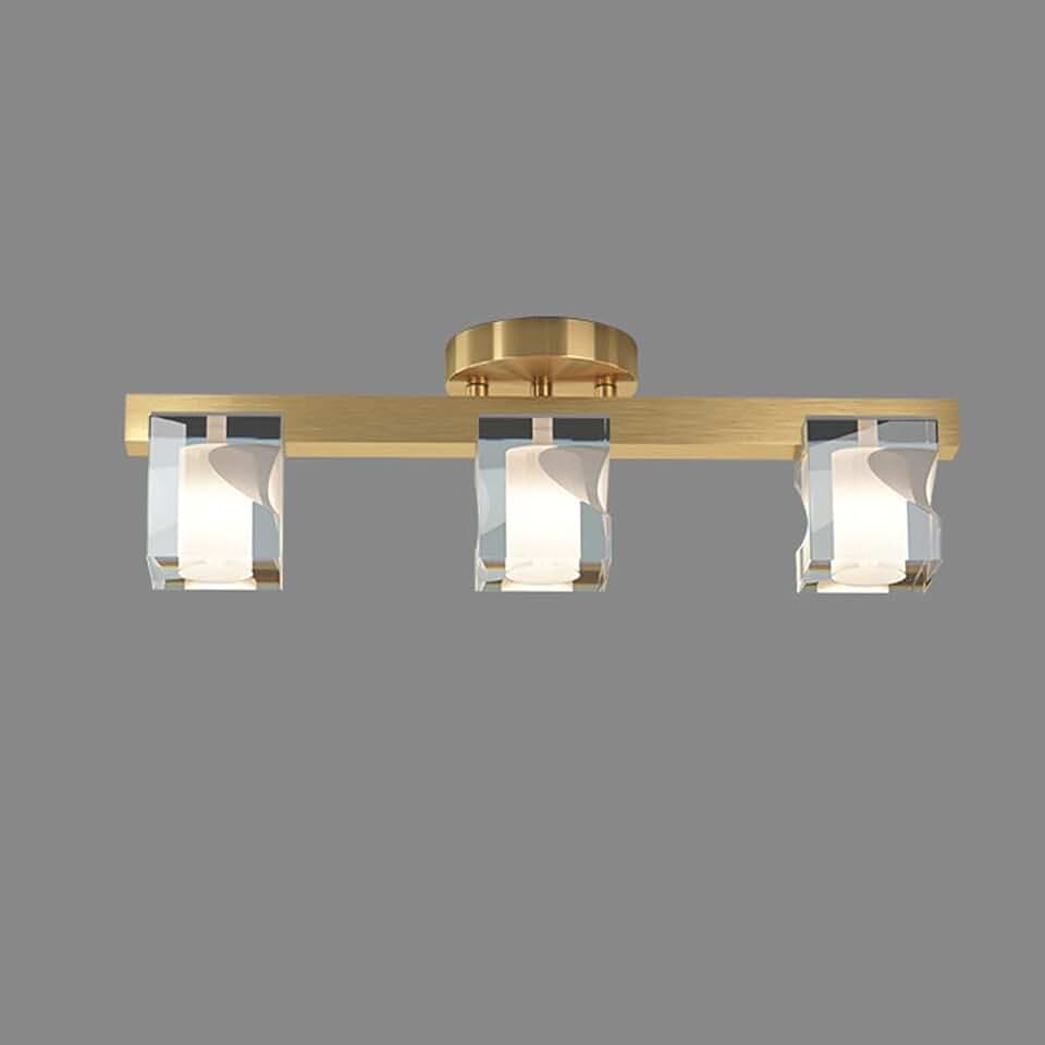 Crystal Ceilingmodern Chandelier, Brass Drop Ceiling Lamp, Geometric Lamp Corridor Lighting Fixture, Living Room Bedroom Ceiling Lamps/D/B