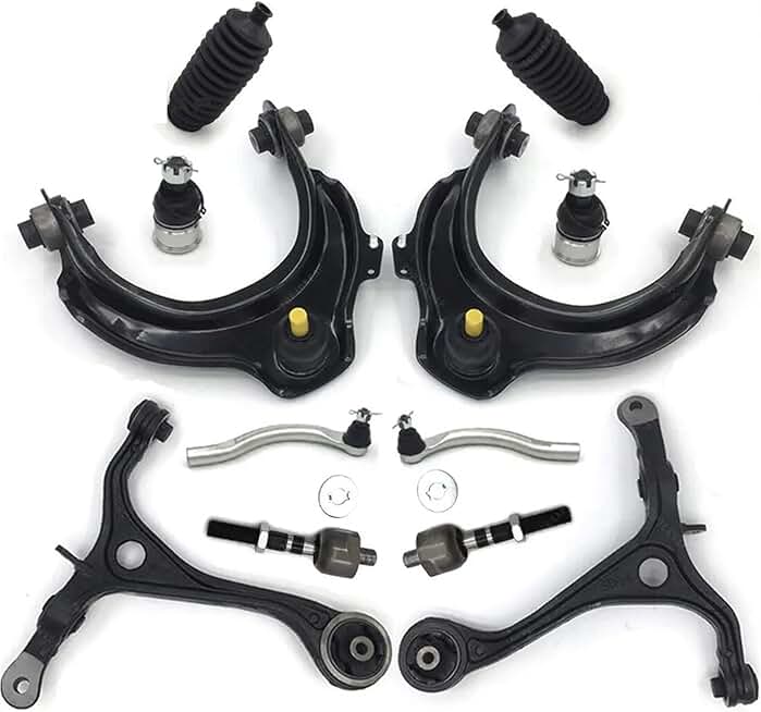 Front Upper & Lower Control Arm & Ball Joint Assembly Set of 12pcs Kit Compatible with Accord V6 3.0L 2003 2004 2005