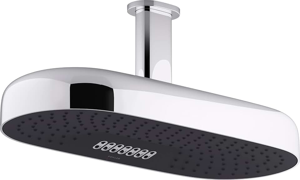 KOHLER 26297-CP Statement™ Oblong 18 in. Multifuntion 2.5 gpm Rainhead, Polished Chrome