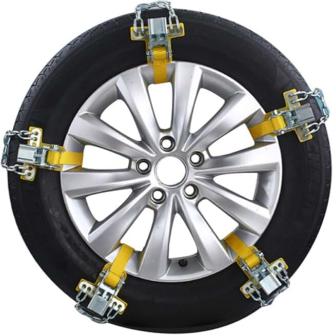 Snow Chains for Cars - Emergency Anti Slip Tire Straps, Car Snow Chain for Trucks Minivan Pickup SUV/ATV/UTV Winter Snow Chains (Size: 10 Roots) (Color : A, Size : 10 Roots)