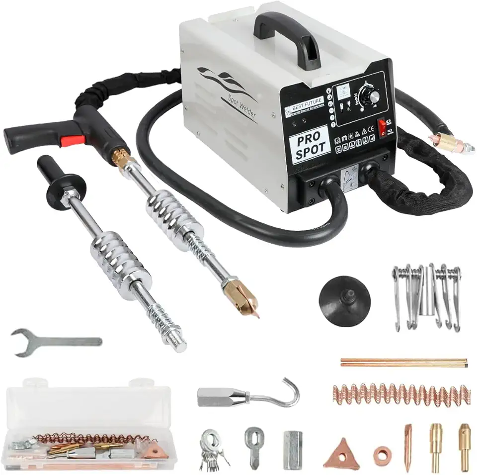 CMTOOL Dent Puller Welder 3000W Stud Welder Dent Repair Kit 3800A Pro Spot Welder Dent Puller with 17 Types of Accessories Electric Dent Puller Machine 6 Welding Modes 110V Spotter Dent Puller for Car