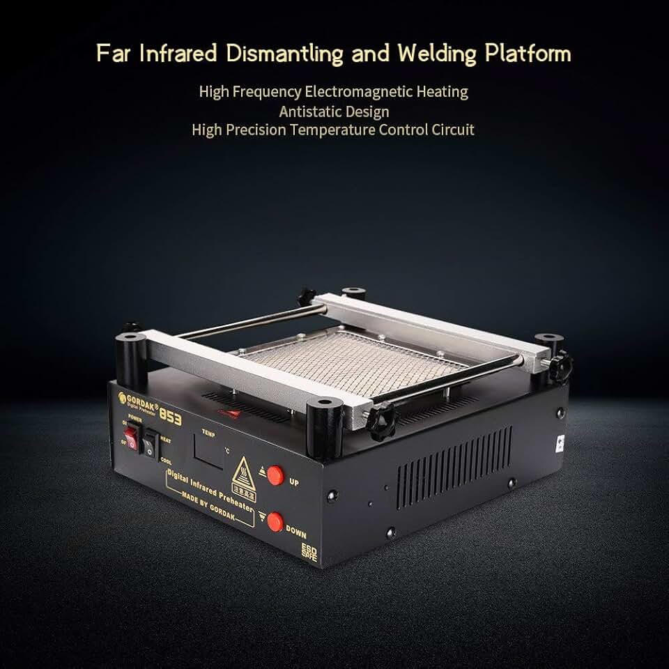 Soldering GORDAK853 BGA Rework Station PCB Preheat Digital Display Preheating Desoldering Station For Preheating,Heating,Assist Tool - (Color: 110V, Plug Type: EU)