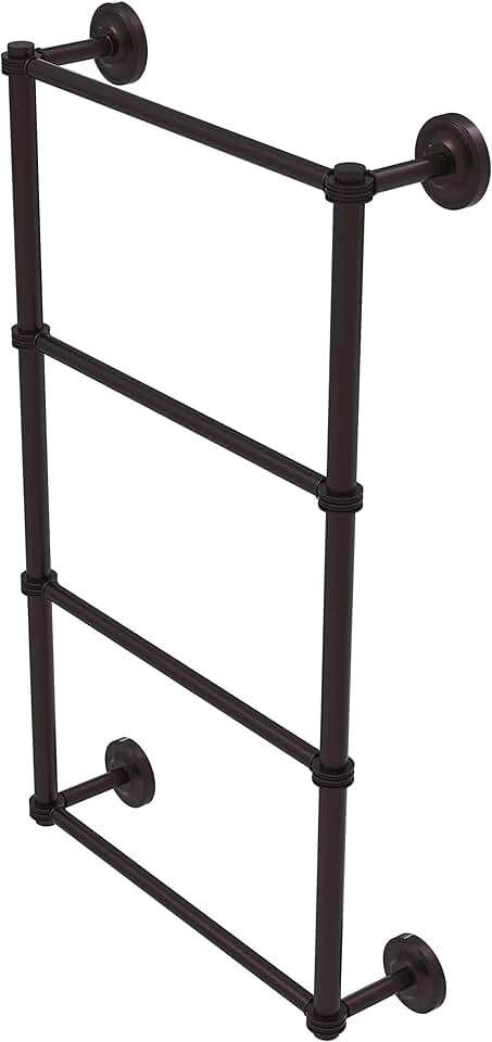 Allied Brass PR-28D-36 Prestige Regal Collection 4 Tier 36 Inch Ladder Dotted Detail Towel Bar, Antique Bronze