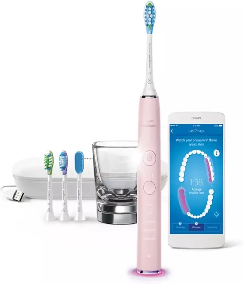 Sonicare HX9924/21 DiamondClean Rechargeable Sonic Toothbrush with Smart Brush Head Sensor Technology and 5 Flexible Brushing Modes