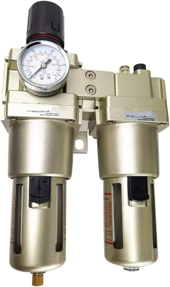 Pneumatic FRL Unit Air Filter Regulator And Lubricator AC5010-06 3/4 Inch Manual Drain Type 1Pcs