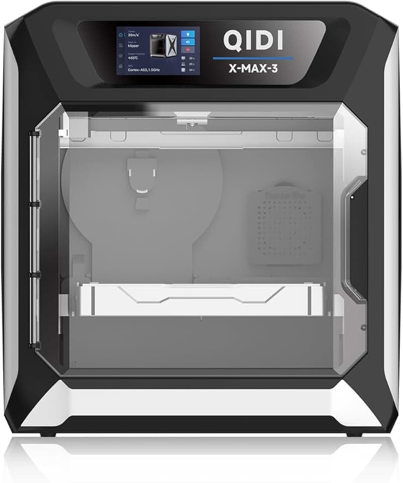 QIDI MAX3 3D Printer, High-Speed Large Size 3D Printers, 600mm/s Fast Print, Fully Auto Leveling, 65℃ Chamber Heat, All-Around & High Precision Industrial Grade, Large Printing Size 12.8×12.8×12.4