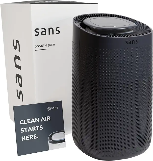 Sans HEPA 13 Air Purifier - Black - 1560ft² Ultra-Quiet Home Air Purifier, Pre-Filter, Activated Carbon, UV-C Light, Protect from Odors, Smoke, Pollutants, Allergens, Dust, Dander, Harmful Chemicals