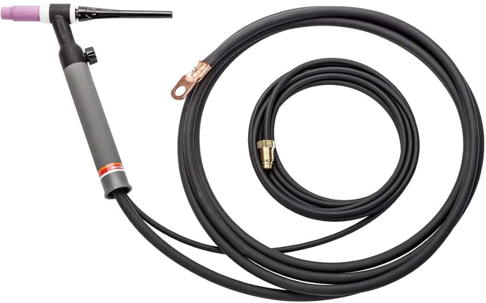 Lincoln Electric PTA-26V TIG Torch - for Air-Cooled TIG Welding - Valve Torch Head - 25 FT, 2 Piece Cable - K1783-9