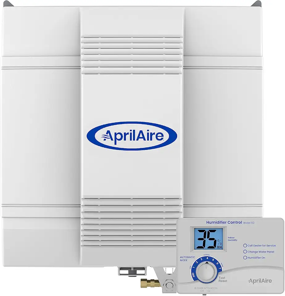 AprilAire 700 Whole-House Humidifier, Automatic Fan Powered Furnace Humidifier, Large Capacity Whole-House Humidifier for Homes up to 5,300 Sq. Ft., White