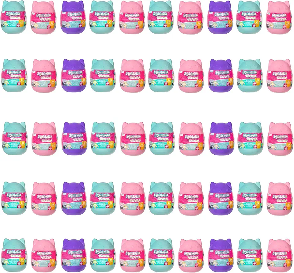 Squishmallows Squishville 50-Pack Eggs Series 10 - Official Jazwares Plush - Mini Mystery Stuffed Animal Toy Styles May Vary - Gift for Kids, Birthdays, Class Rewards