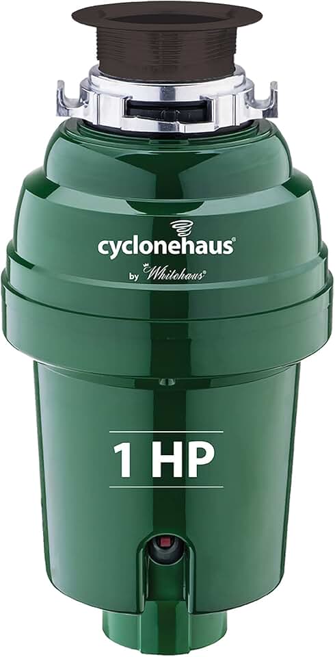 Cyclonehaus high efficiency kitchen garbage disposal with solid brass flange