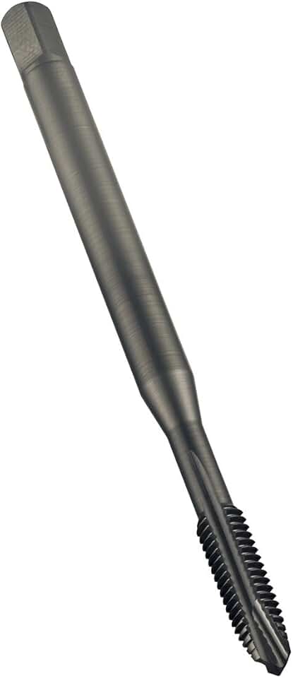 Dormer EP41 Cobalt Steel Machine Spiral Point Threading Tap, Black Oxide Finish, Round with Square End Shank, Plug Chamfer, 1