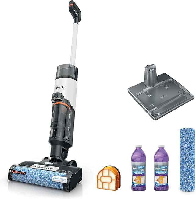 Wet Dry Vacuum Mop All-in-One Cordless Hardfloor Cleaner, HydroVac MessMaster, 3-in-1 Self-Cleaning System, Strong Suction with 2 Brushrolls & 2 Solutions, for Hard Floors & Area Rugs, AW261