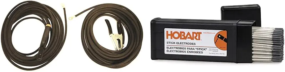 Hobart 195195 No. 2 Stick Cable Set, 50-Foot & 770479 7018 Stick, 1/8-10lbs