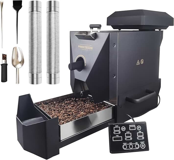 500g automatic coffee roaster machine for home use with smoke filter and chaff collector