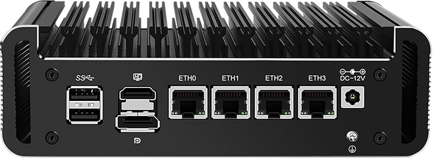 Firewall Micro Appliance, Intel N305 Octa Core Fanless Mini PC, VPN, Router PC, AES-NI, 4 Intel 2.5GbE I226-V LAN, Barebone