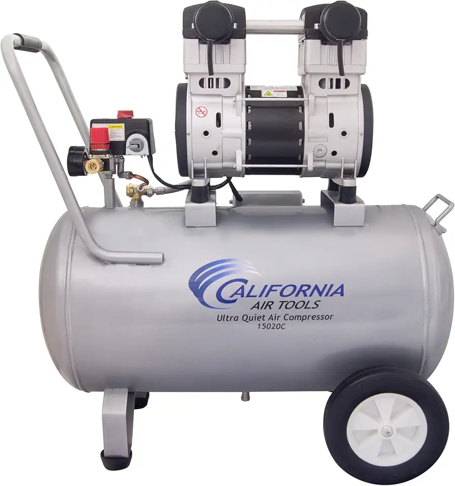 California Air Tools 15020C Ultra Quiet & Oil-Free 2.0 Hp 15.0 gallon Steel Tank Air Compressor