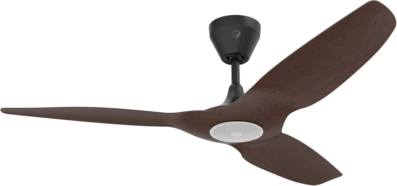 Big A Fans – Haiku L, Smart Ceiling Fan – Energy Efficient Cooling for Home, Bedroom, Office, Living Space, and More – 16 Lighting Settings with 7 Speed Settings – 52” - Cocoa/Black