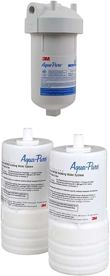 3M Aqua-Pure Under Sink Full Flow Water Filter System AP200 and Replacement Cartridge AP217