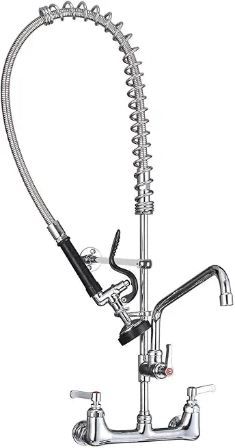 MSTJRY Commercial Sink Faucet with Pre Rinse Sprayer, 35”Height 8