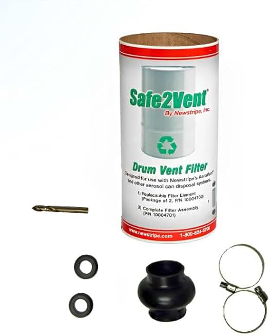 AeroVent Maintenance Kit (Part# 10004733) | for AeroVent Standard & AeroVent 1X Models | Includes Key Wear Parts to Keep Your Aerosol Can Disposal System Running Smoothly | Made in USA