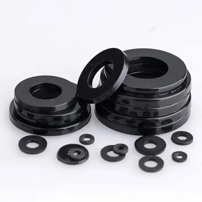 M8 White Black Plastic Nylon Flat Washer Plane Spacer Insulation Gasket Ring For Screw Bolt Rubber Washer Nylon Gasket