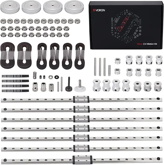 Voron 2.4 Full Set Motion Kit with GT2 Open Belt, Linear Rail MGN9H 400mm, GT2 Pulley 16T /20T/80T, Bearing, Motion 3D Printer Accessories for Voron 2.4 3D Printer Kit