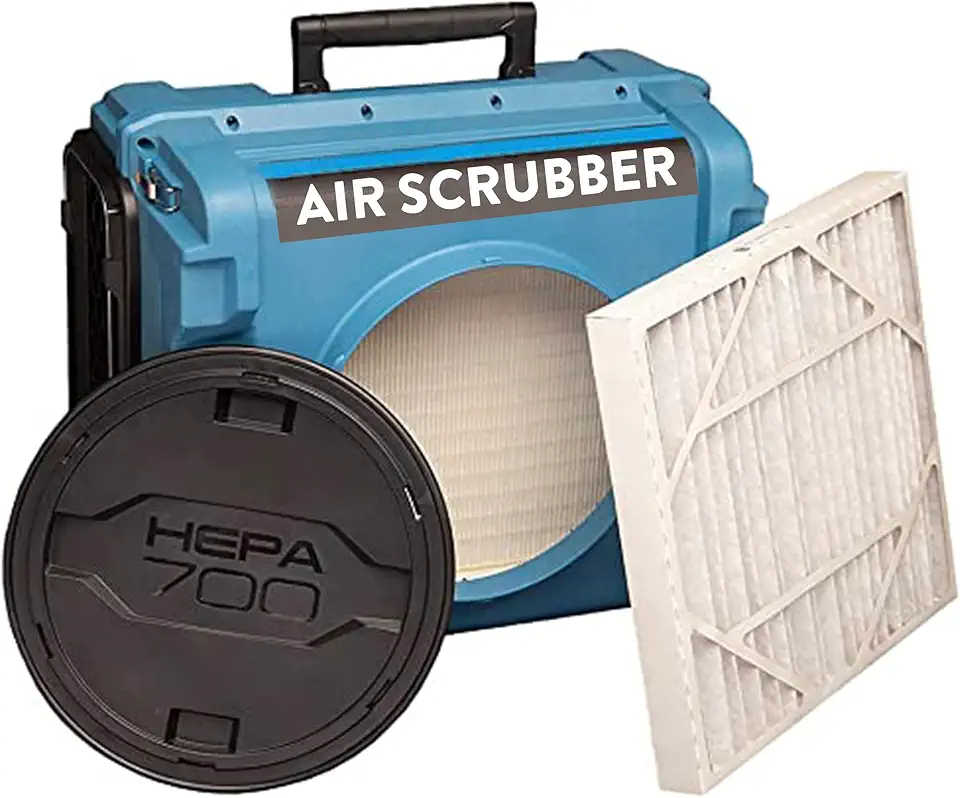 Dri-Eaz HEPA 700 Air Scrubber, Industrial Air Filtration System, Optional Activated Carbon Filter, 700 CFM