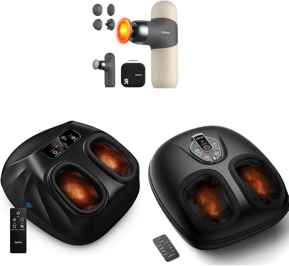 RENPHO Mini Thermal Massage Gun + Foot Massager 069R D003R