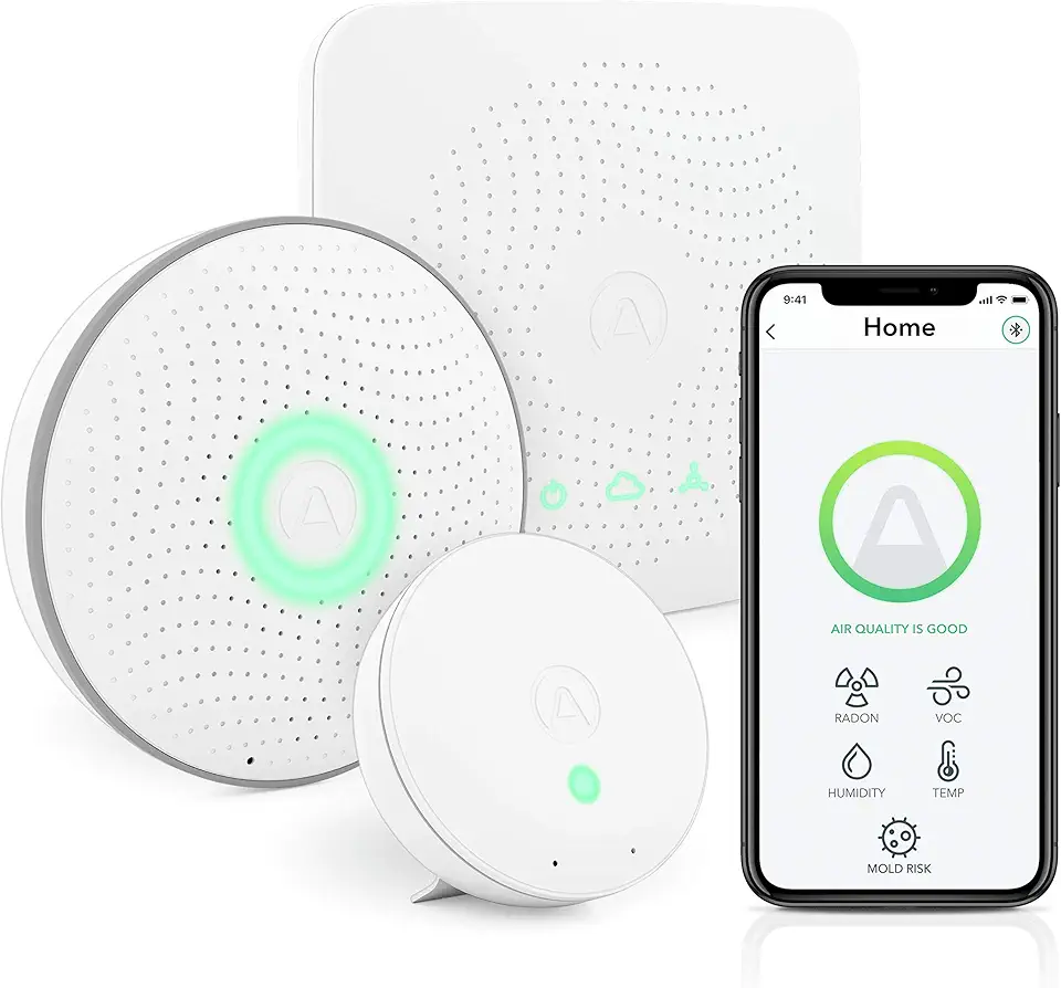 Airthings 4200 House Kit, Radon, Mold Risk & Indoor Air Quality Monitoring System, Multi-Room