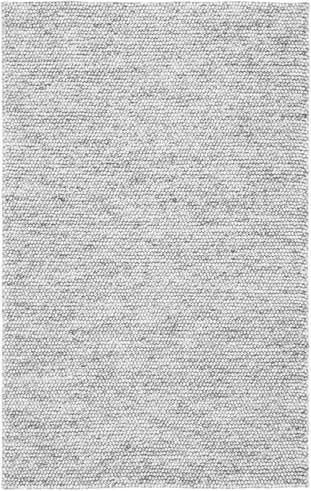 SAFAVIEH Natura Collection Area Rug - 6' Round, Light Grey & Ivory, Handmade Farmhouse Wool, Ideal for High Traffic Areas in Living Room, Bedroom (NAT620G)