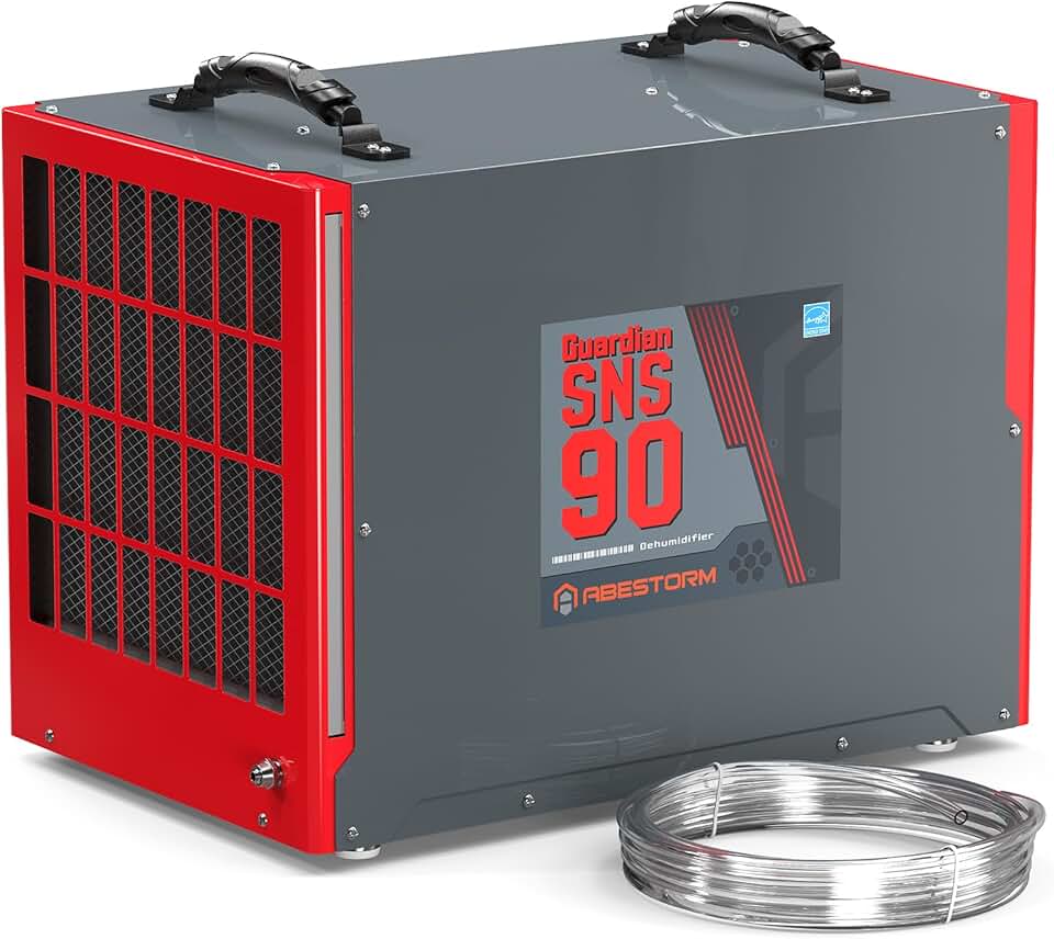 Abestorm Crawl Space Dehumidifier 198 PPD Commercial Dehumidifier with Pump and Dehumidifier Drain Hose for Basement Industrial Whole House Dehumidifier, Energy Star, Optional Remote Monitoring