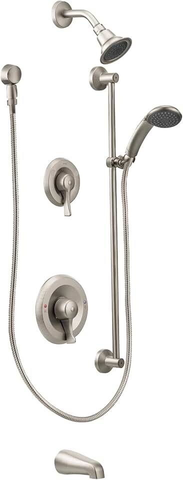 Moen Commercial M-DURA Classic brushed Nickel PosiTemp Trim Kit without Valve, 2.5-gpm, T8343CBN