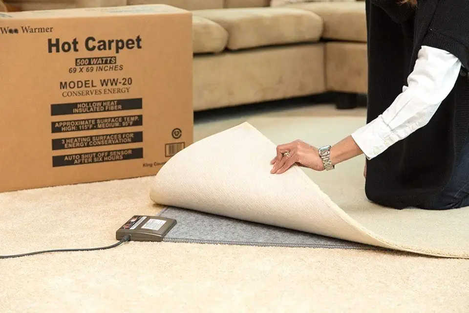 Hot Carpet Under Rug Radiant Floor Heater Electric Mat Electric Carpet Electric Heated Area Rug Great for Yoga (500 watt 70