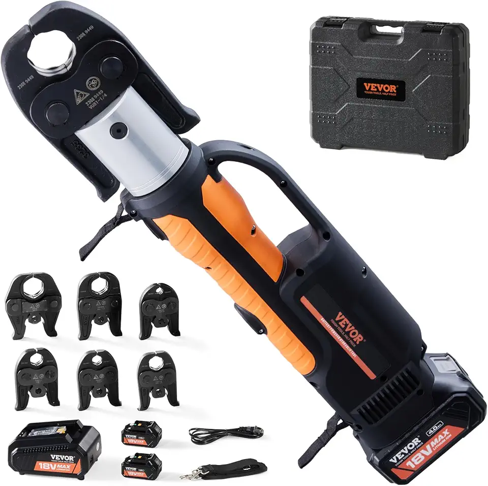 thumbnail image 2 of Complete 1/2 To 2 Inch Pro Press Tool Kit – Battery Powered Crimper With 6 Jaws 2 of 6