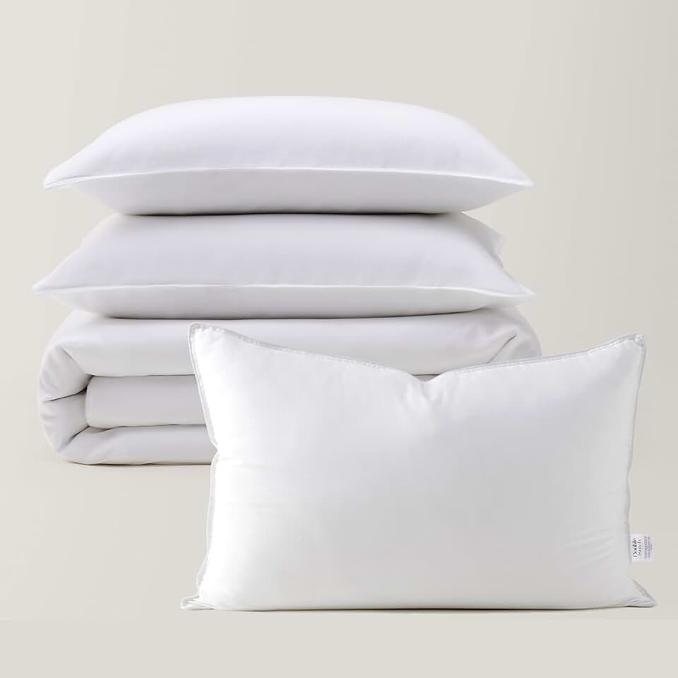 Double Stitch Cotton Tencel Duvet Cover Set and Tencel™ Lyocell Cotton Pillow, King, 1 Duvet Cover, 106