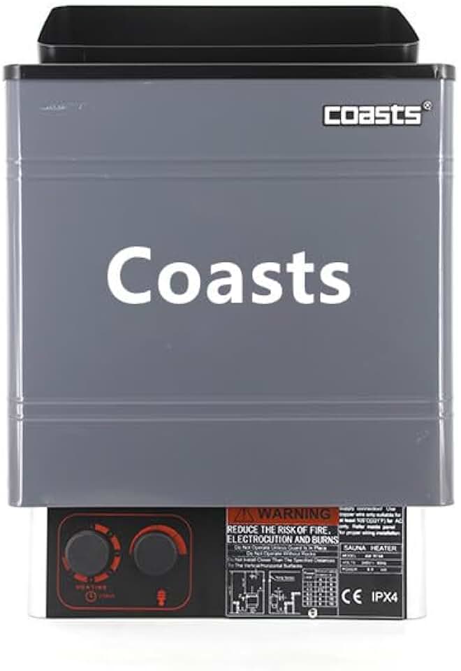 Sauna Heater Stove with Fixed Top Cover,9KW 240V Sauna Heater Dry Steam Bath with Internal Controller Electric SPA Heater Stove for Home Hotel Sauna Room Spa Shower