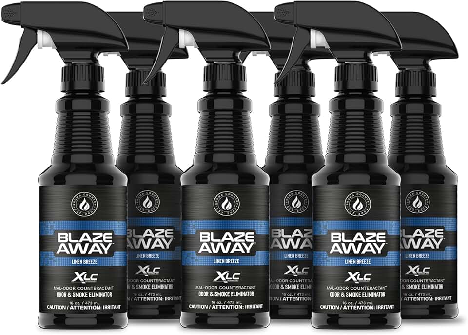 Commercial Air Freshener/Odor Eliminator & Smoke Neutralizer Spray - Professional Odor Removal - Cleans Strong Odors on a Molecular Level - Long Lasting Linen Breeze Scent - Pack of 6