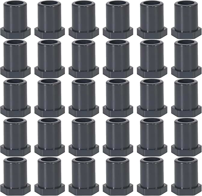 837 Series - Schedule 80 PVC Fittings (Black) - Reducing Bushing Flush Connector - 2-1/2 x 1