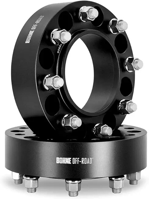 Borne Off-Road Wheel Spacers, 8x165.1, 116.7 Center Bore, M14x1.5, 50mm, Black