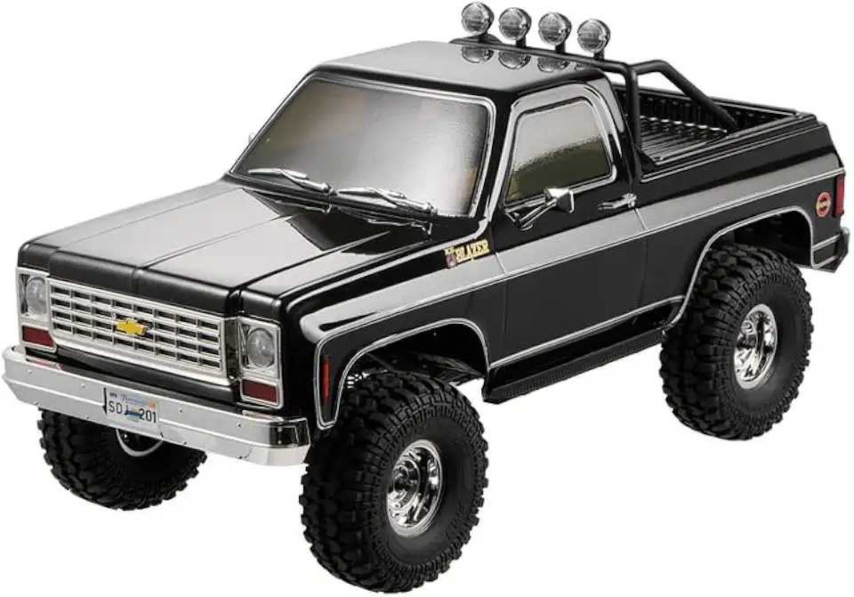 FMS 1/10 RC Crawler FCX10 Chevy K5 Blazer RS RC Car Officially Licensed Car Model RC Pickup Truck Hobby RC Offroad Rock Truck DIG/4WD/FWD 11CH 2.4GHz Remote Control Car for Adults Included (Black)