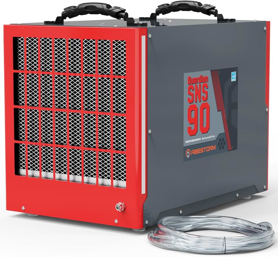 Abestorm 198 Pint Commercial Dehumidifier with Pump and Drain Hose for Crawlspace, Basement, Large Space up to 2,600 sq.ft, Industry Water Dmage Unit, Auto Defrost, Compact, Energy Star