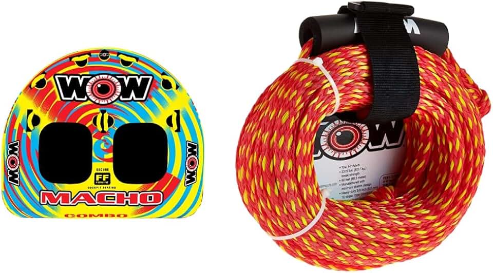 Multi Use Rope Macho WOW World of Watersports Macho, 1 to 2 Person Towable Tube and Tow Rope ...
