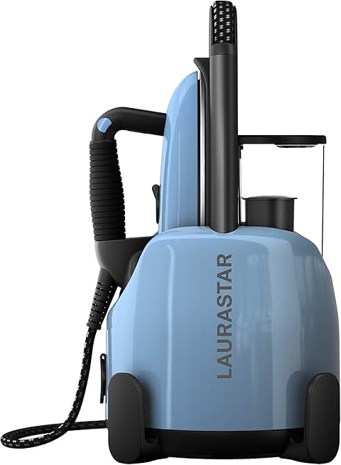 Laurastar Lift Plus Steam Iron in Blue Sky: Swiss Engineered 3-in-1 Steam Generator that Irons, Steams, and Purifies Your Clothes