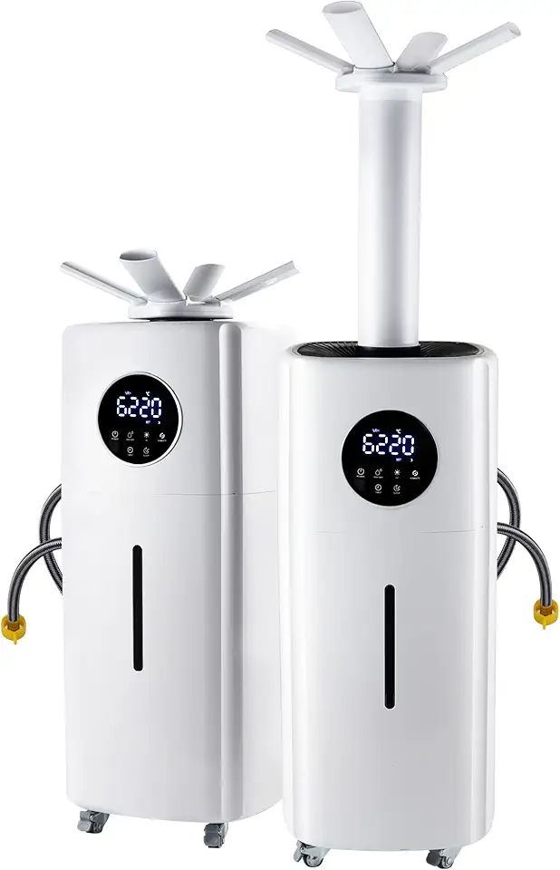 Commercial Industrial Humidifier Whole House Humidifier 6Gals Water Tank Max 2000ml/h Mist Output Faucet Filling Humidifier for Plant Large Greenhouse 110V